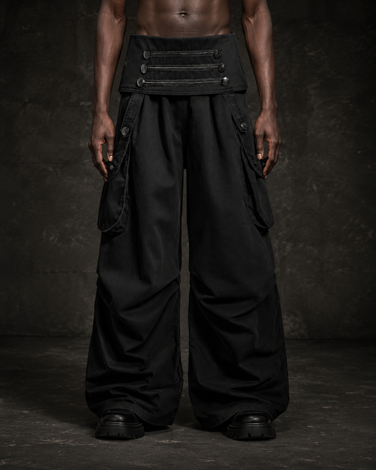 KIIKIO Vintage-Style Deconstructed Cargo Pants