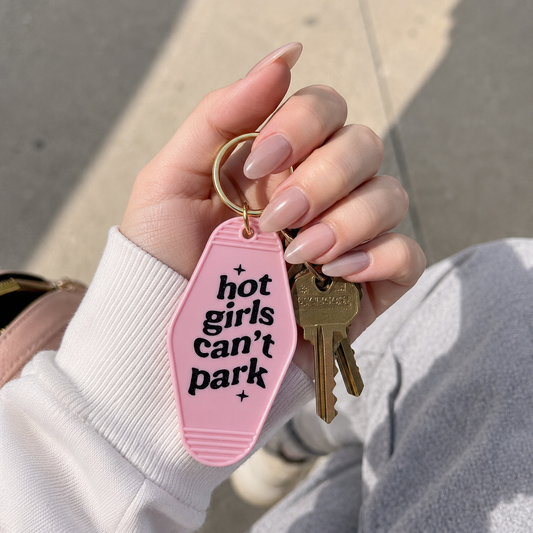 Fuelled by Iced Coffee & Anxiety | Vintage Style Hotel Keychain