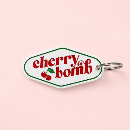 Cherry Bomb | Vintage Style Hotel Keychain