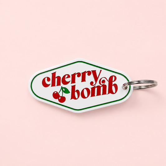 Cherry Bomb | Vintage Style Hotel Keychain