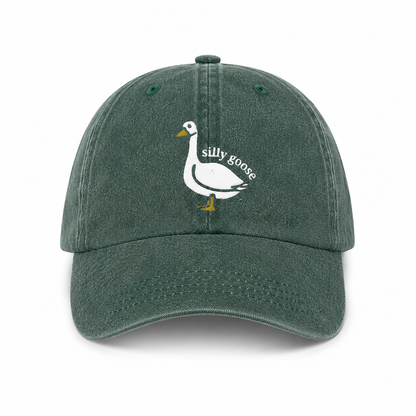 Silly Goose | Stone Washed Embroidered Cap
