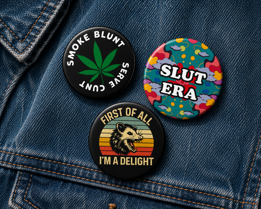 I Fucking Hate People (Cat) | 32mm Button Badge