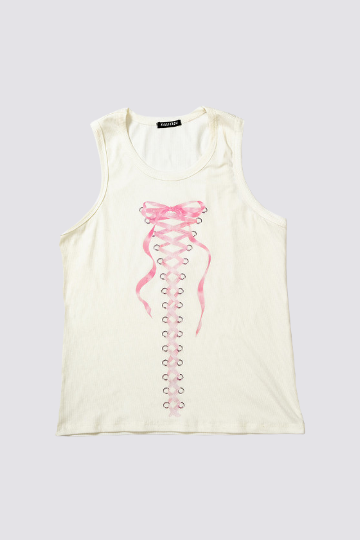 Chromatic Pulse Bow Print Tank Top