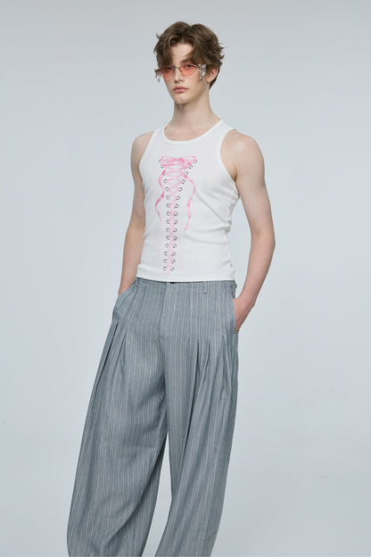 Chromatic Pulse Bow Print Tank Top