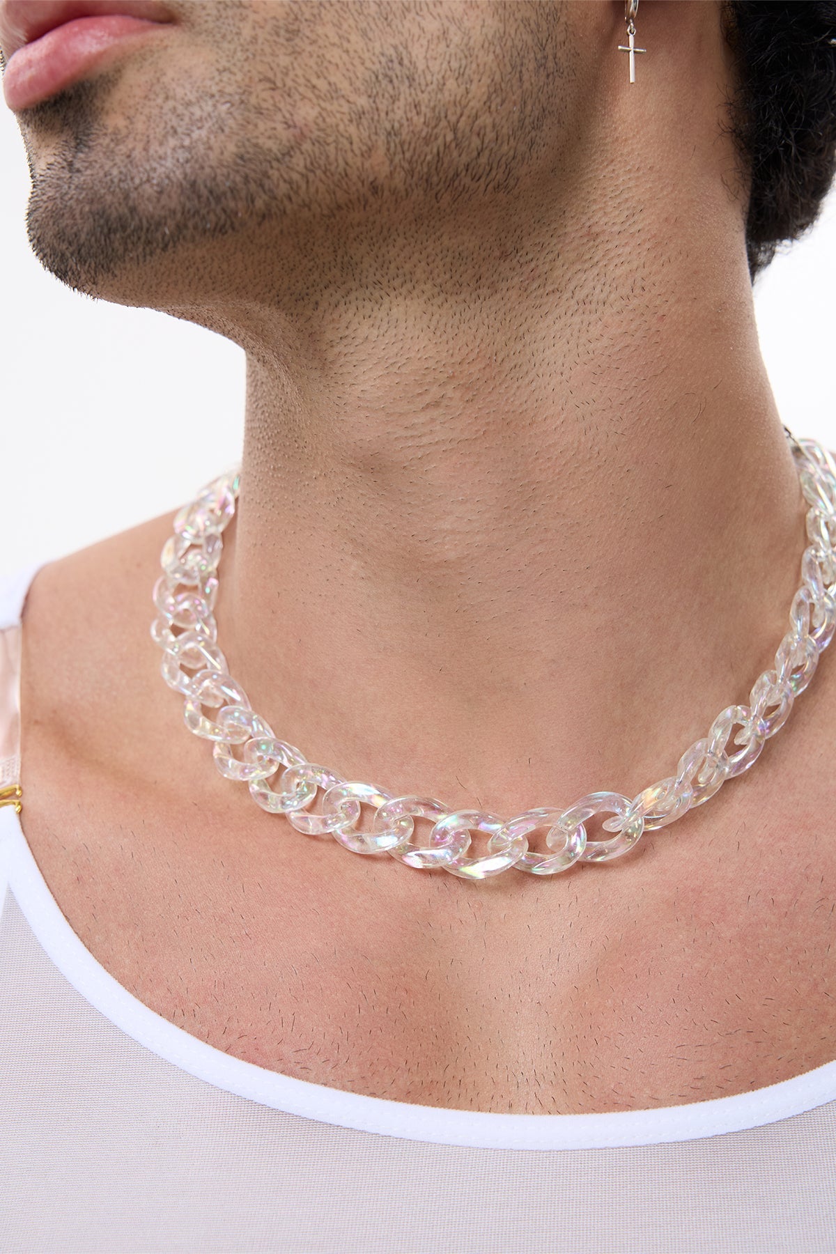 Chrome Acrylic Necklace