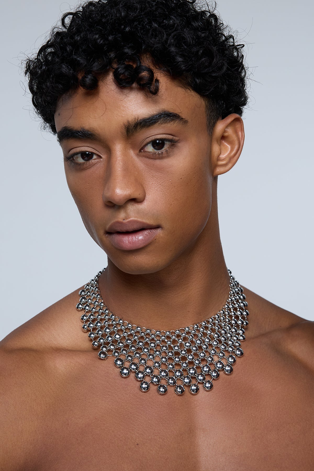Chrome Logic Metal Choker