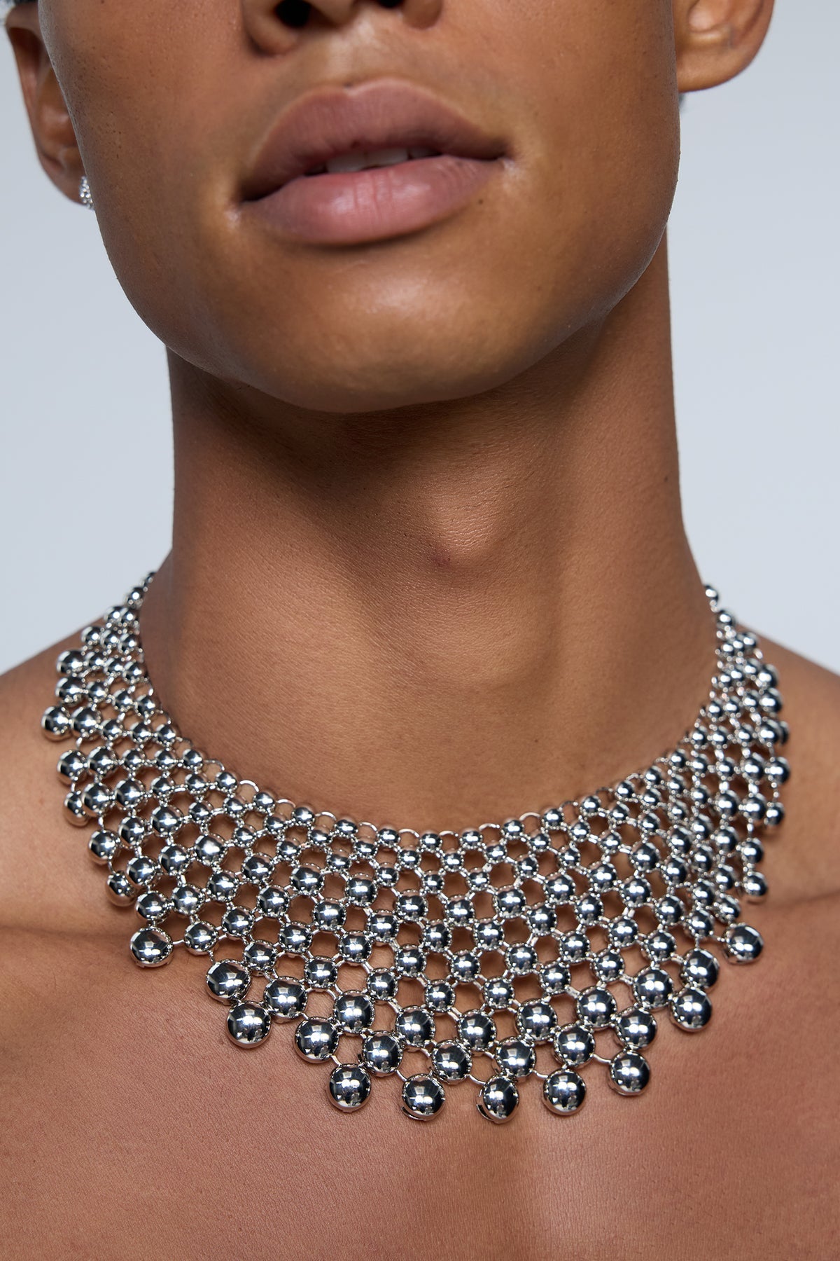 Chrome Logic Metal Choker