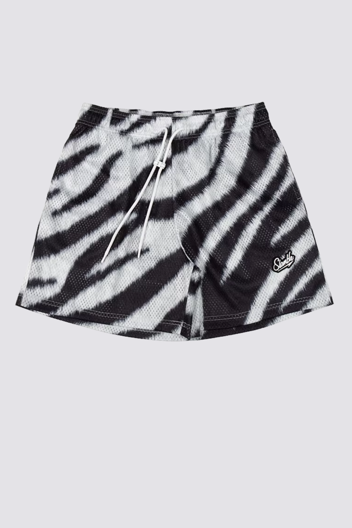 Chrome Punk Zebra Print Shorts