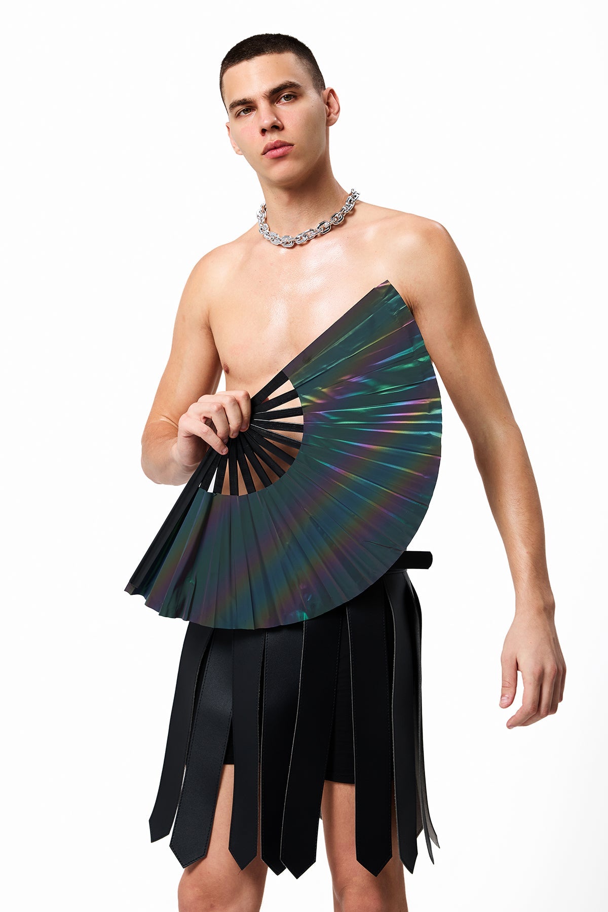 Chrome Veil Laser Punk Fan