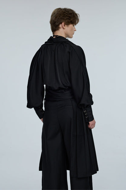 Chrome Vivid V Neck Long Sleeve Top