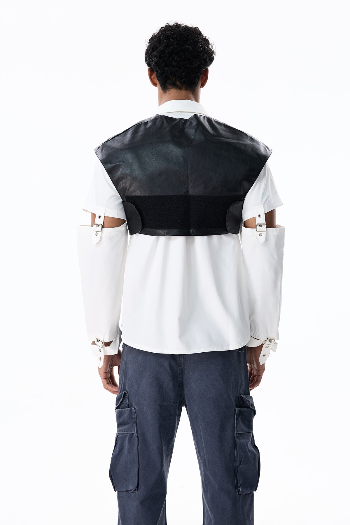 Chrome Weight Leather Crop Top