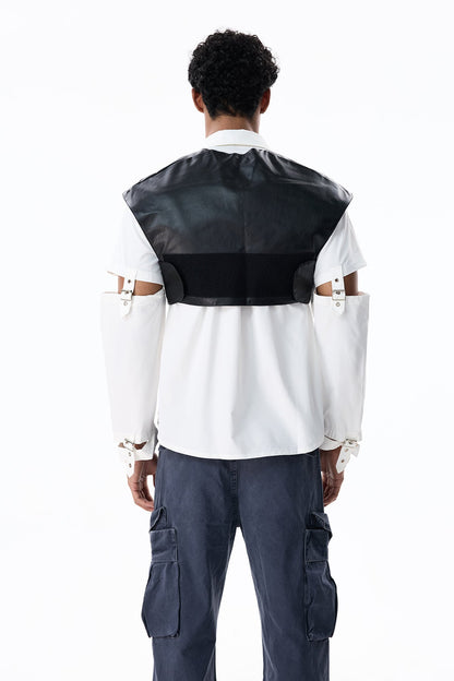 Chrome Weight Leather Crop Top