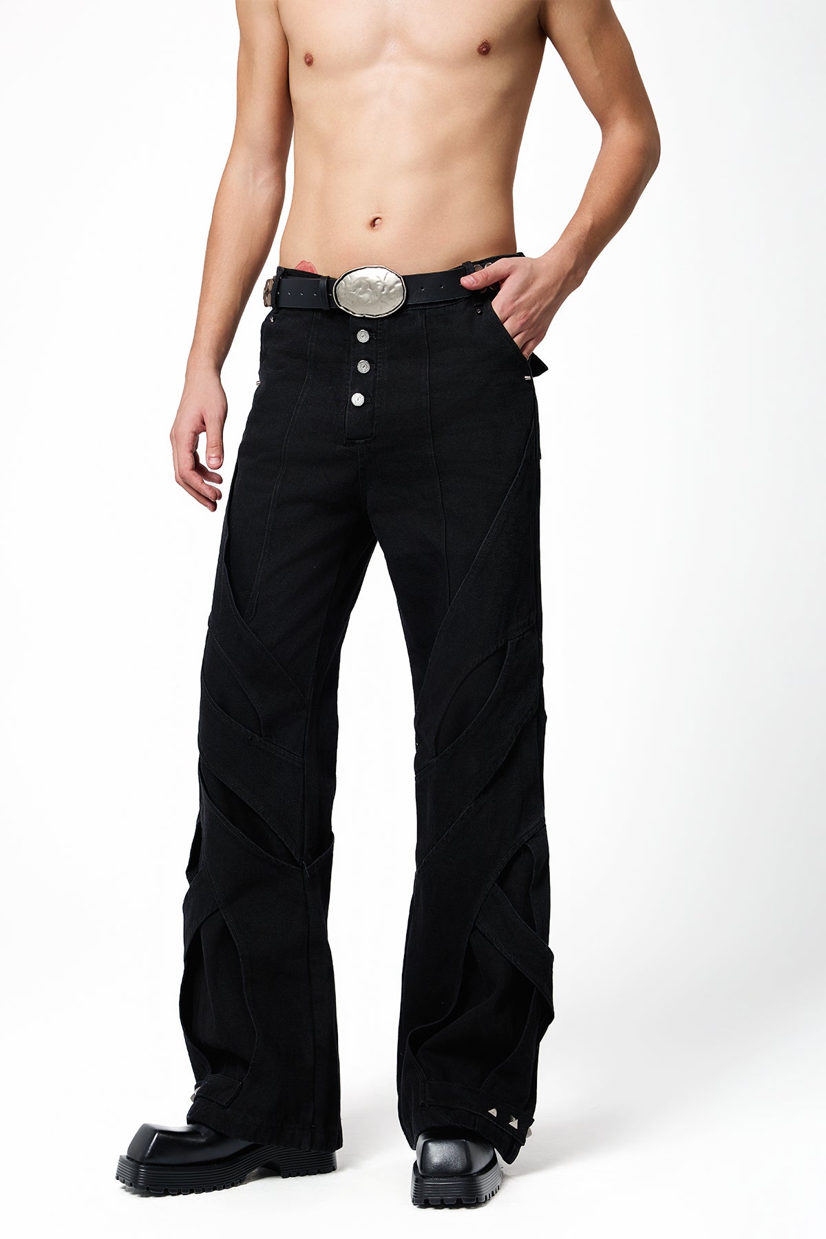 Chrome Fade Bootcut Jeans