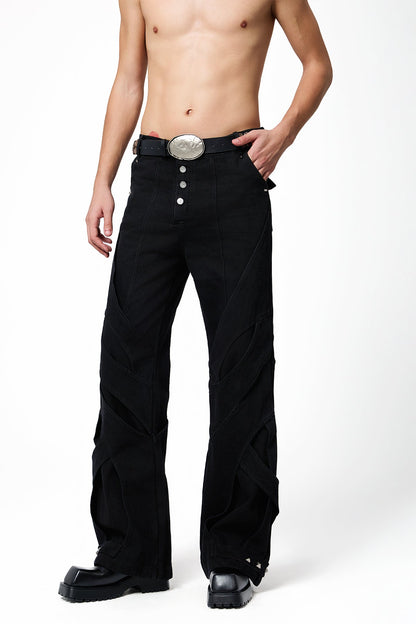 Chrome Fade Bootcut Jeans