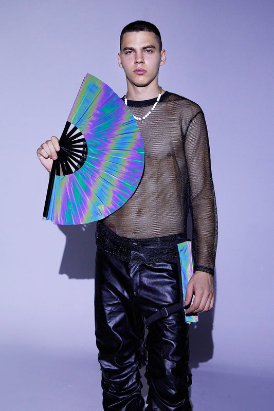 Chrome Veil Laser Punk Fan