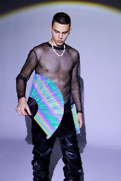 Chrome Veil Laser Punk Fan