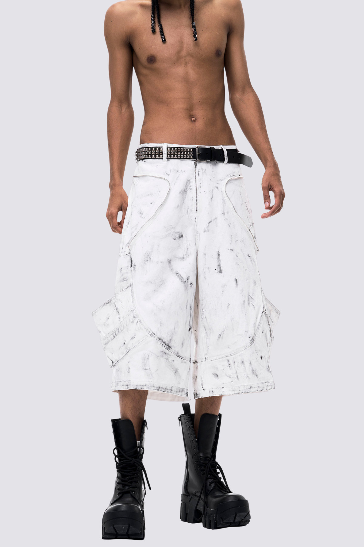 Clean Utility Faux Fur Capri Pants