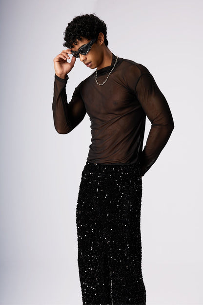 Clear Flow Long Sleeve Mesh Top