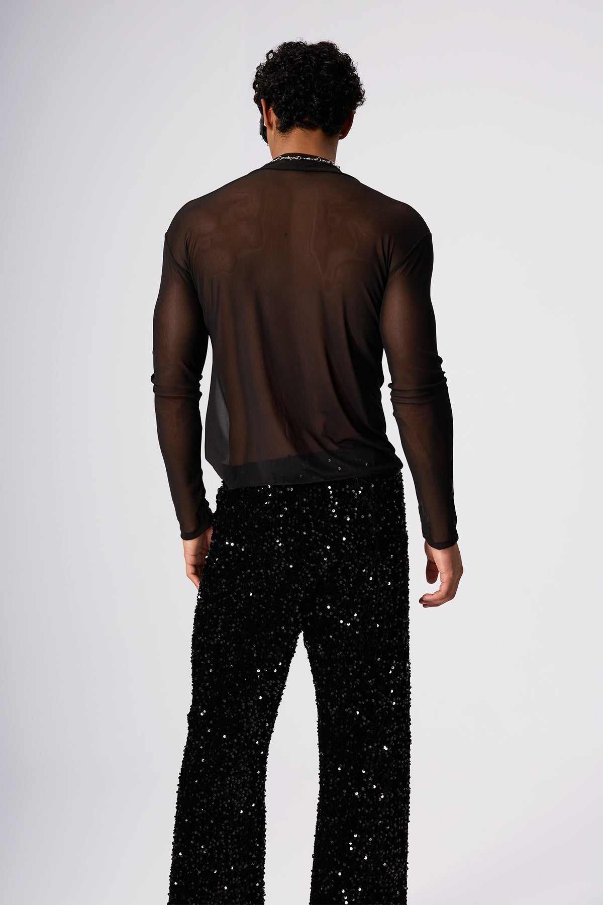 Clear Flow Long Sleeve Mesh Top