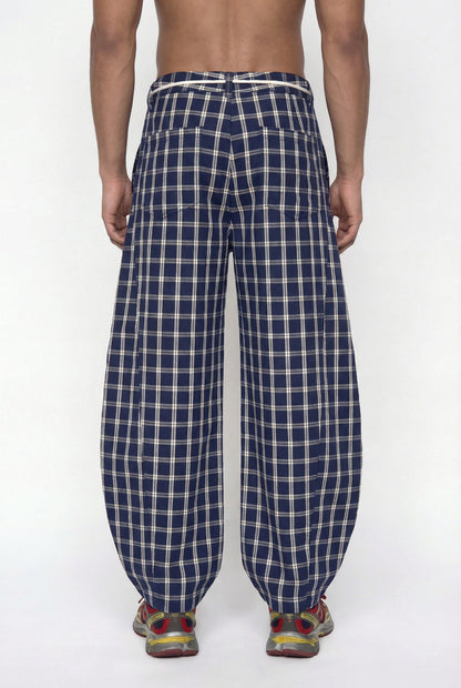 Clear Movement Plaid Barrel Pants