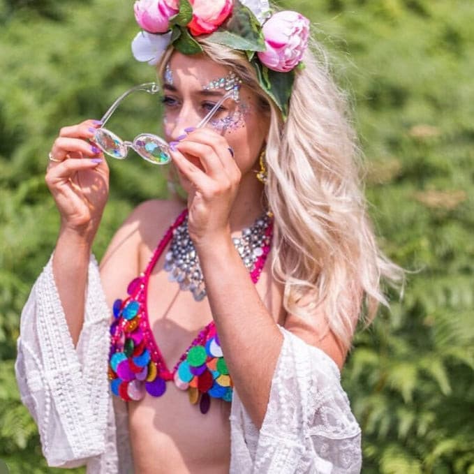 Black Whirlpool Kaleidoscope Glasses
