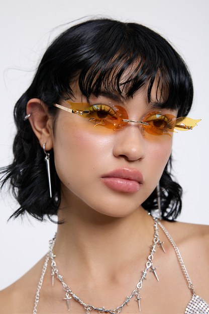 Cloud Focus Flame Sunglasses Orange