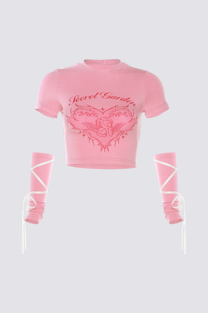 Club Arc Print Crop Top