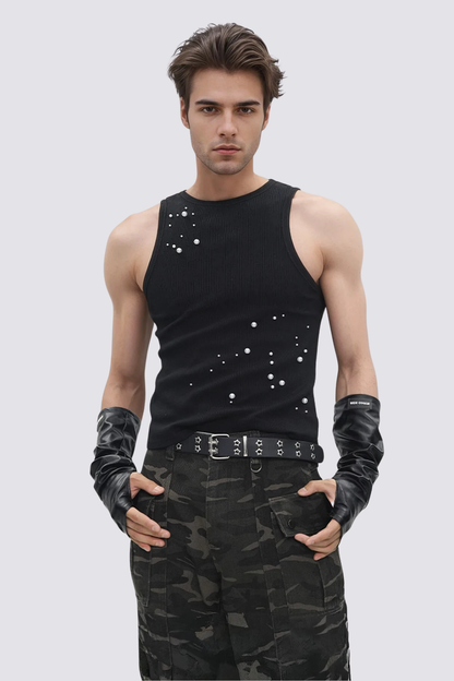 Coal Wrap Pearl Sleeveless Top