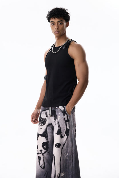 Coal Thread Buckle Top Black