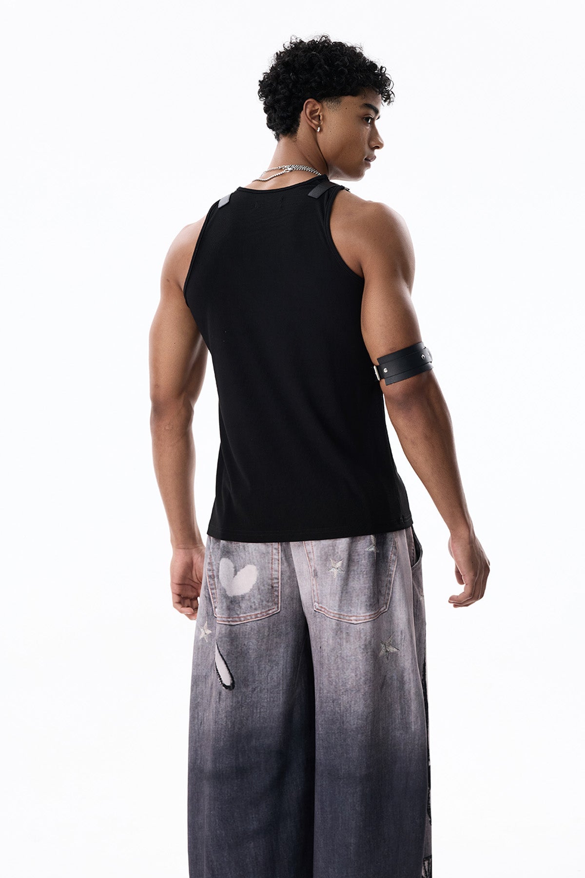 Coal Thread Buckle Top Black