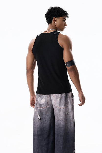 Coal Thread Buckle Top Black