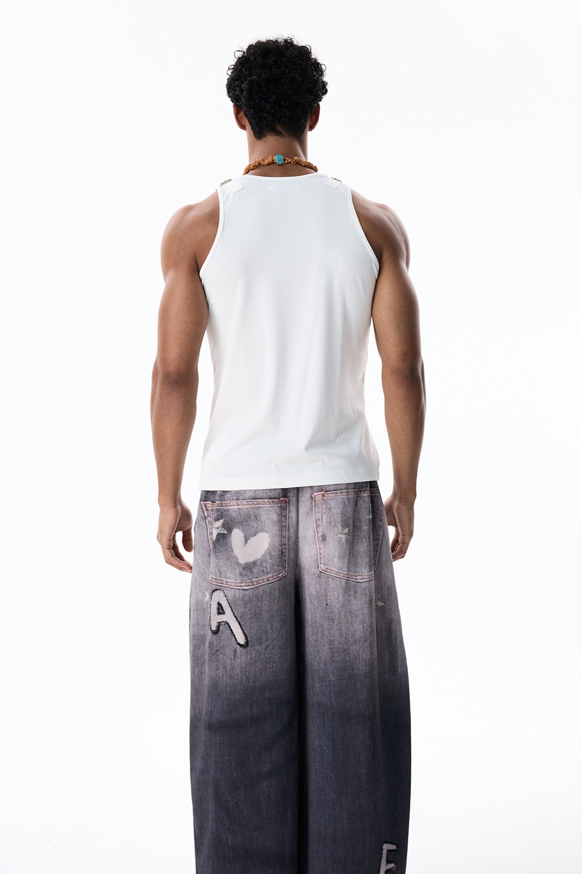 Coal Thread Buckle Top White