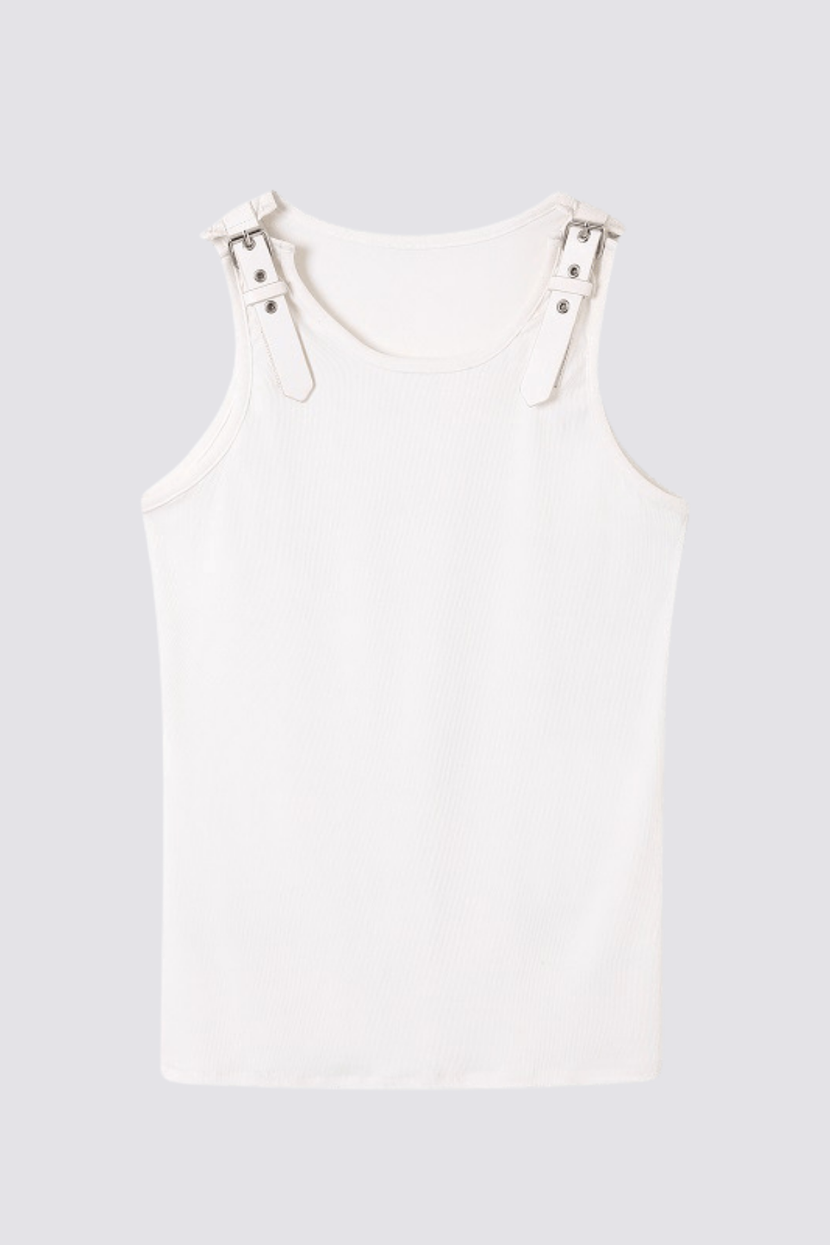 Coal Thread Buckle Top White