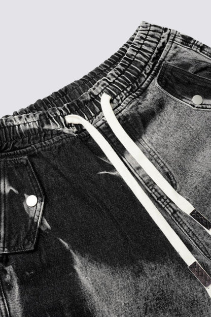Cobalt Frame Tie Dye Denim Shorts