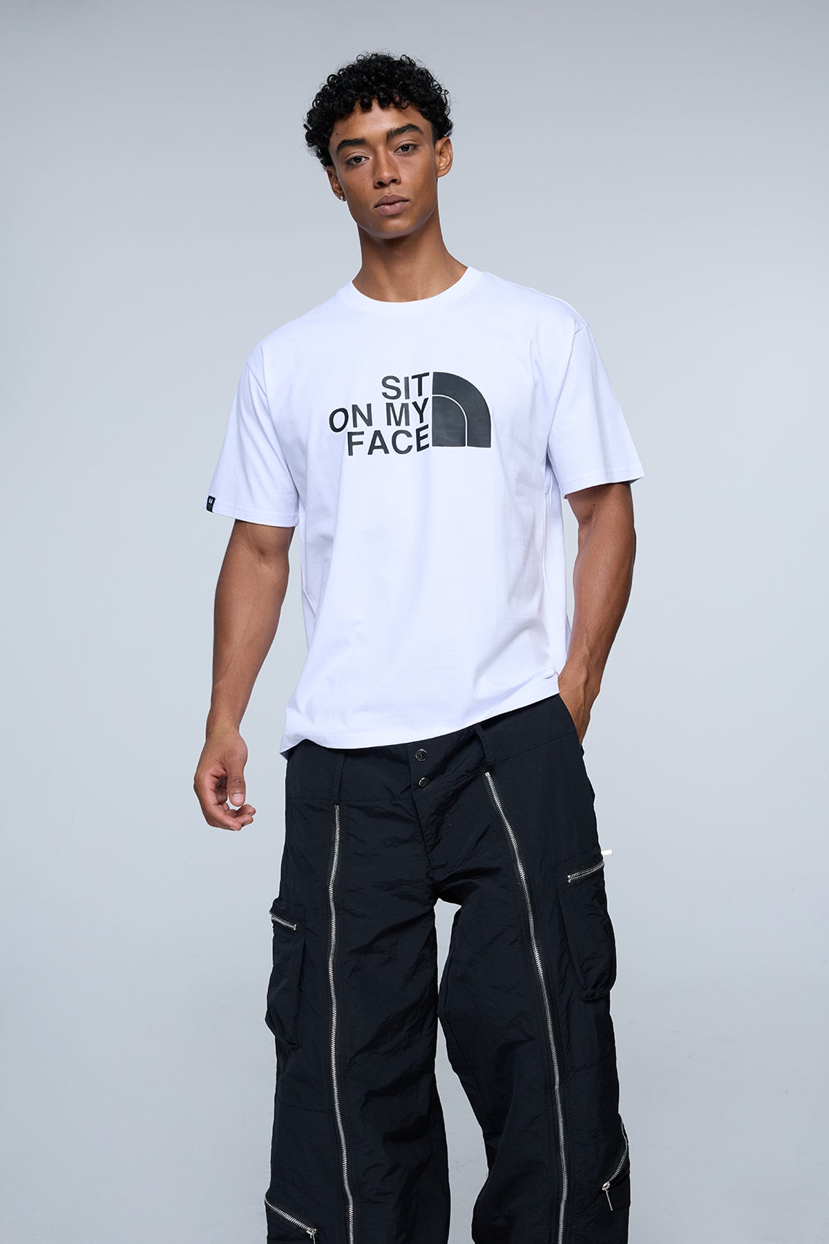 Cobalt Stamp Print T-Shirt White