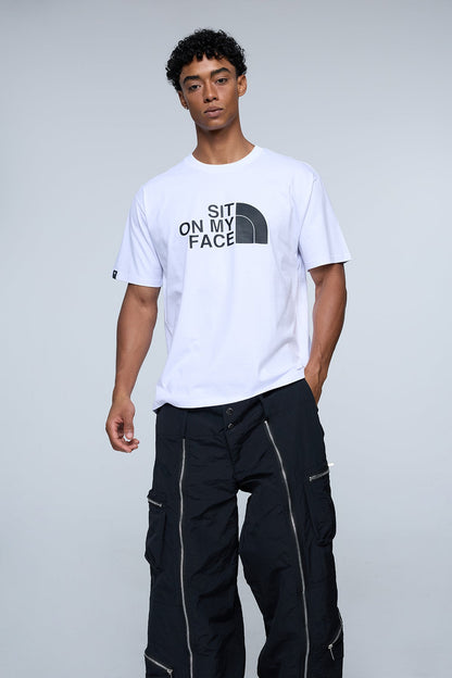 Cobalt Stamp Print T-Shirt White
