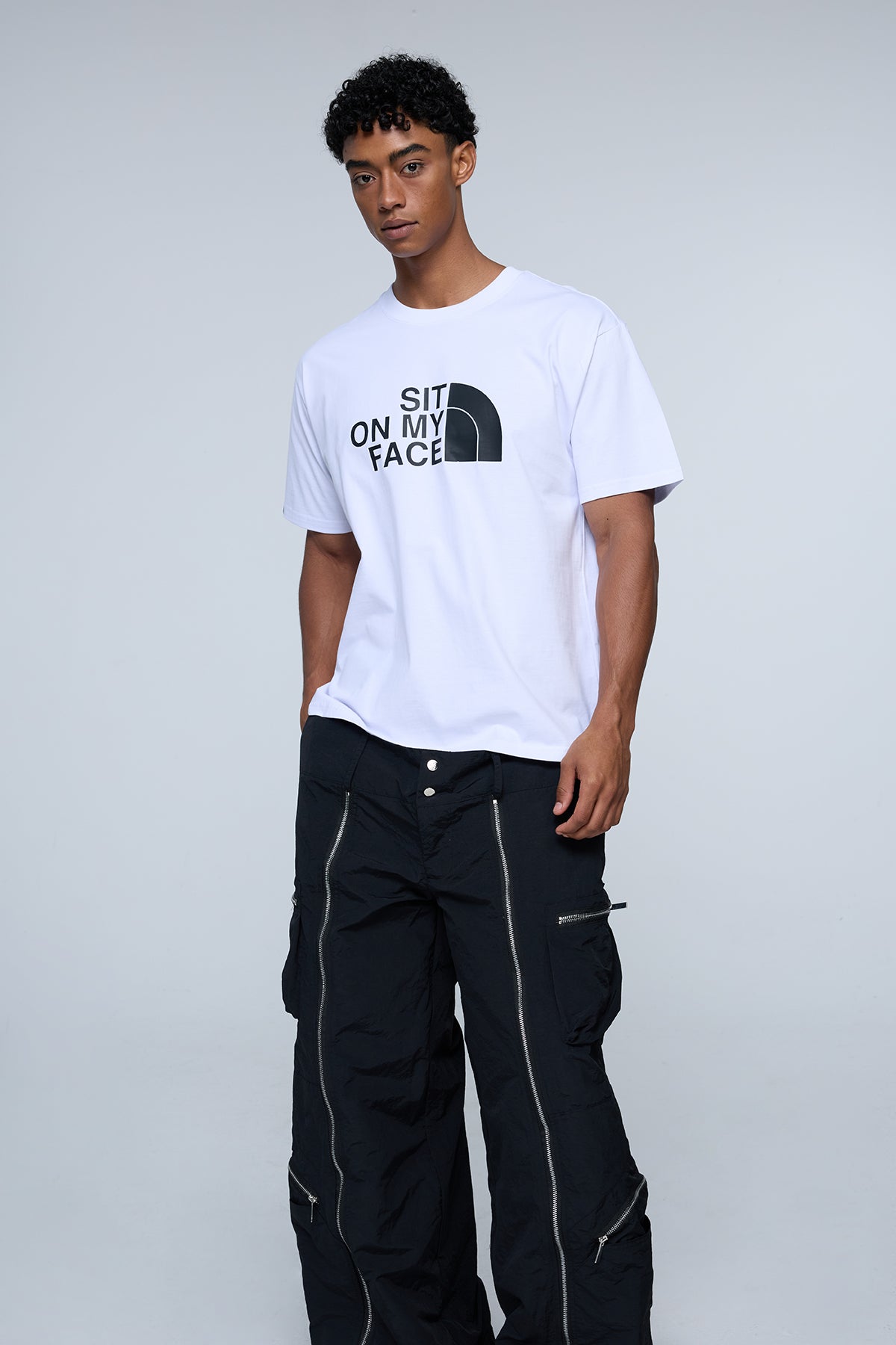 Cobalt Stamp Print T-Shirt White