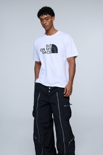 Cobalt Stamp Print T-Shirt White