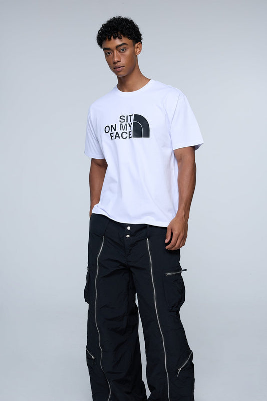 Cobalt Stamp Print T-Shirt White
