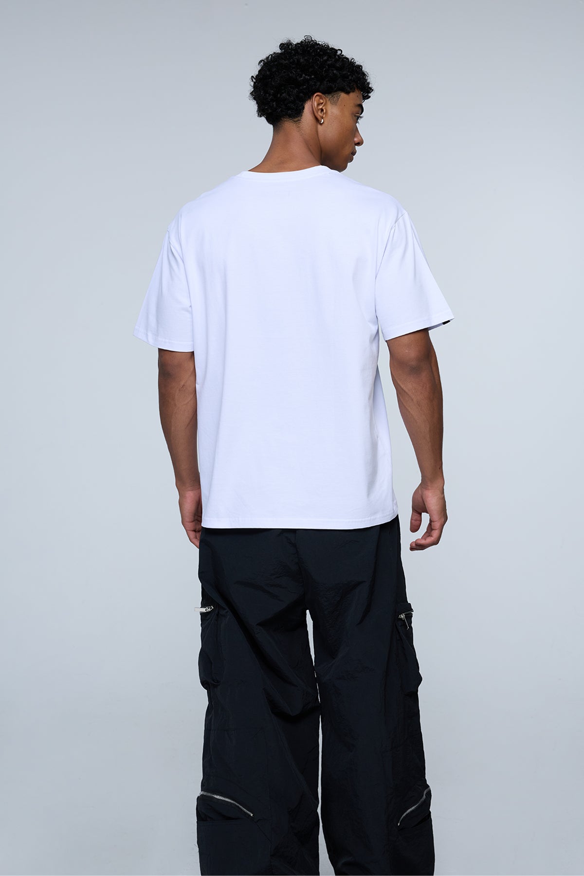 Cobalt Stamp Print T-Shirt White