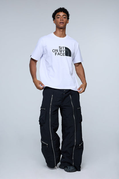 Cobalt Stamp Print T-Shirt White