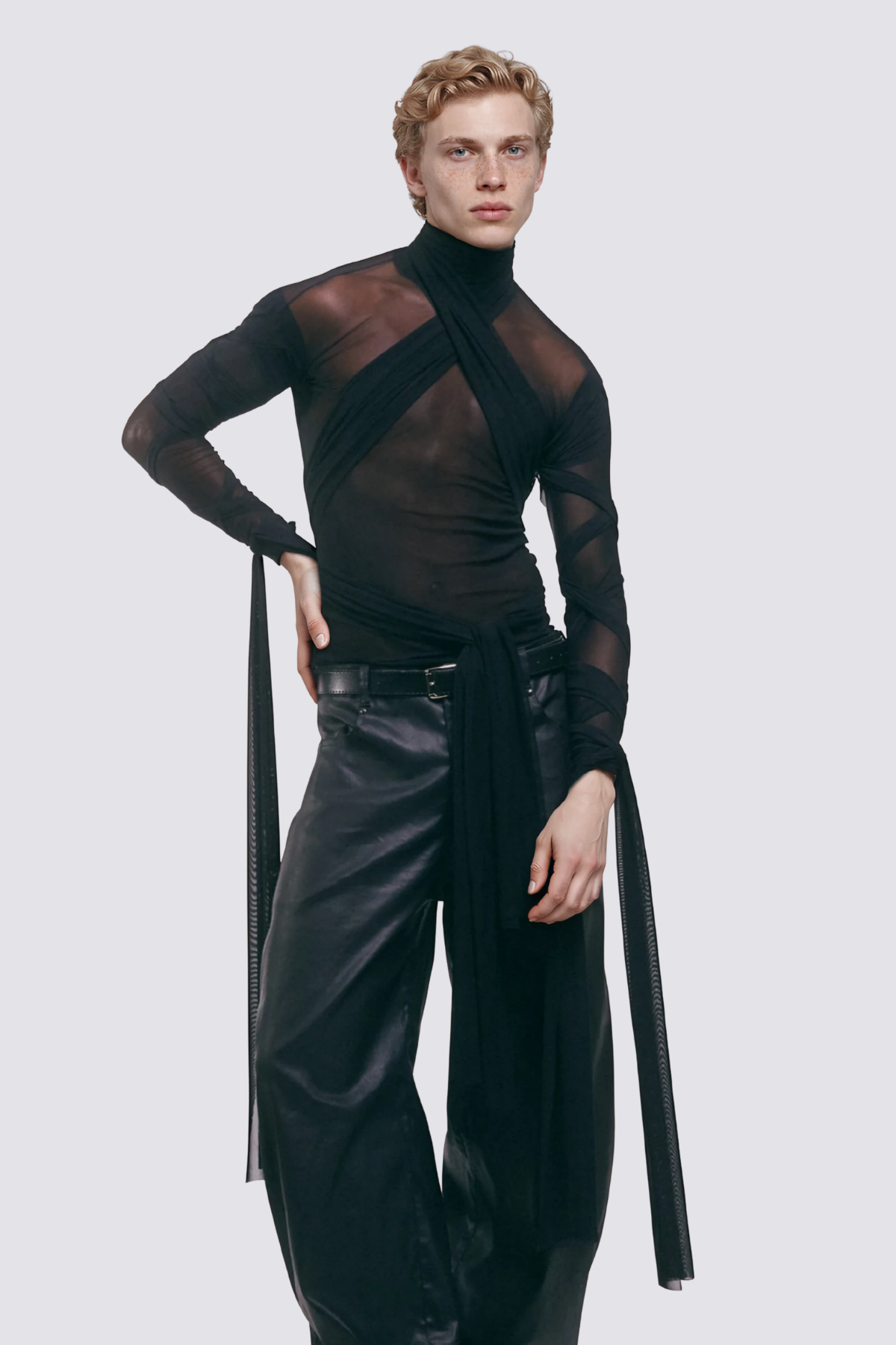 Coexist Wear Long Sleeve Mesh Top