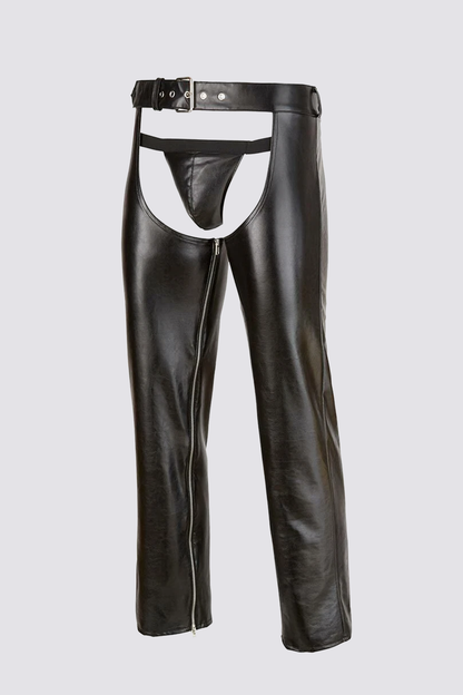 Cold Armor Open Crotch Leather Pants