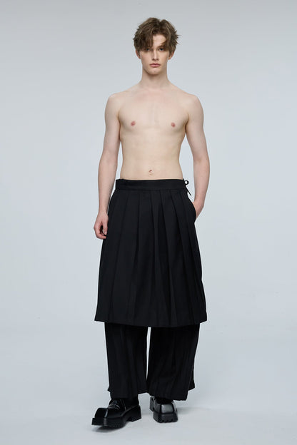 Cold Chroma Wide Leg Pleated Pants