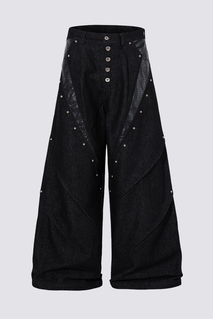 Cold Rivet Wide Leg Jeans