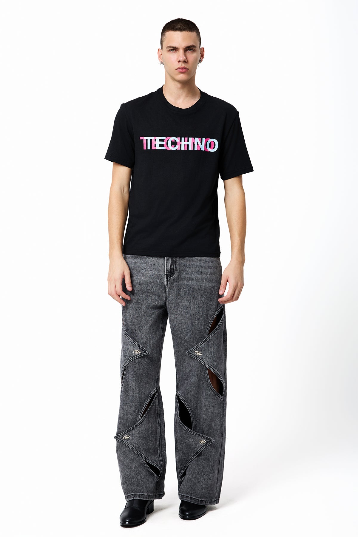 Cold Syntax Printed Y2k Top