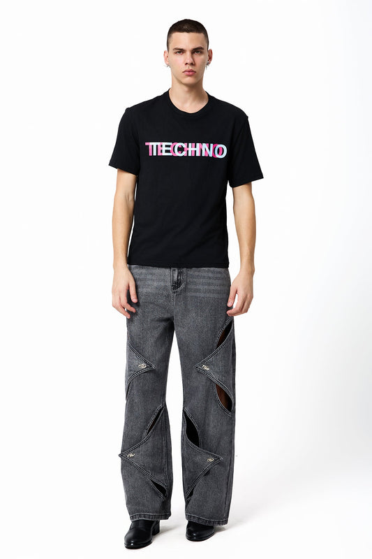 Cold Syntax Printed Y2k Top