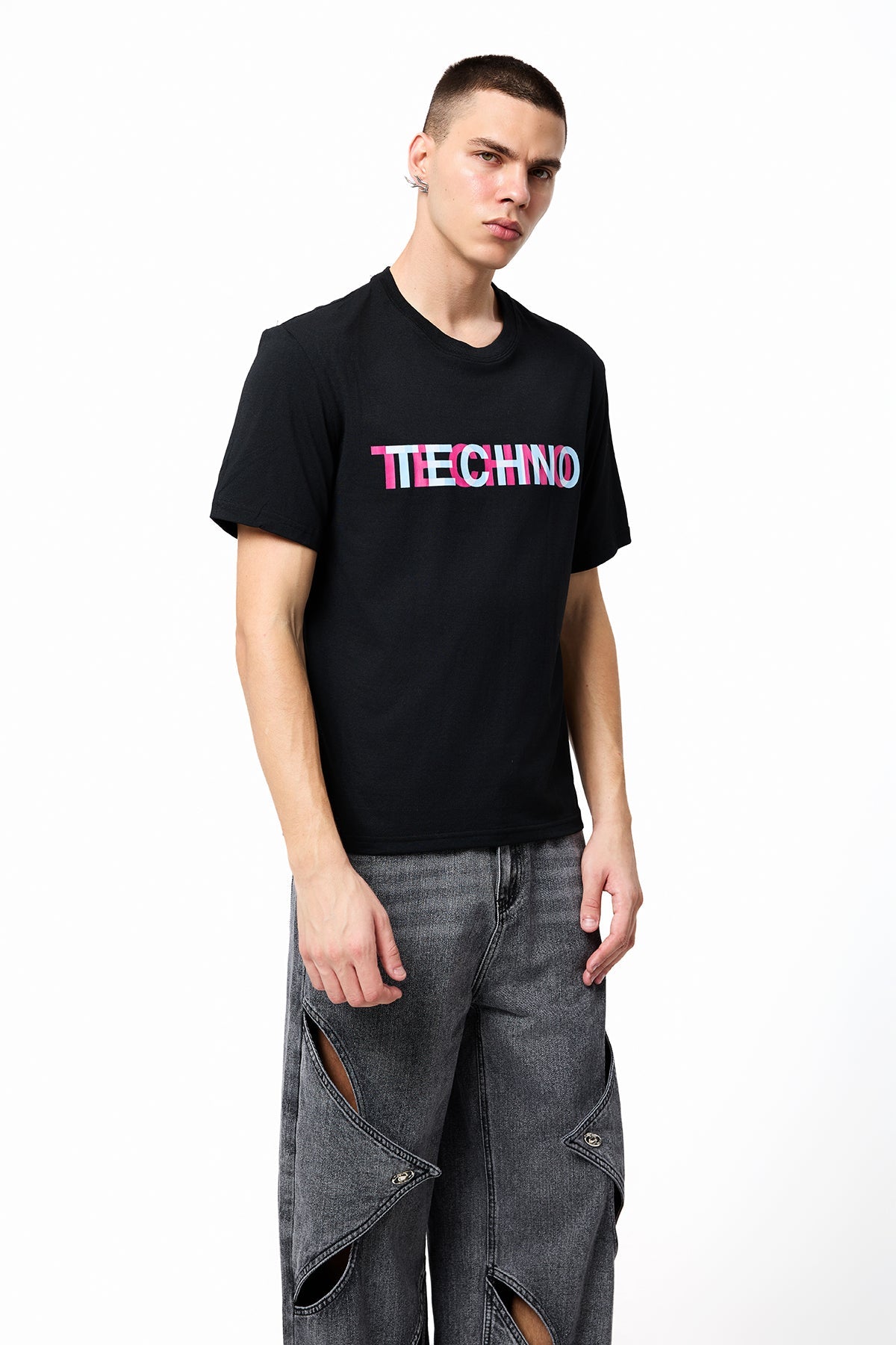 Cold Syntax Printed Y2k Top