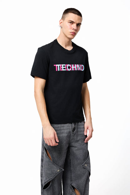 Cold Syntax Printed Y2k Top