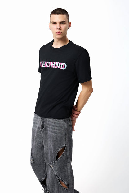 Cold Syntax Printed Y2k Top